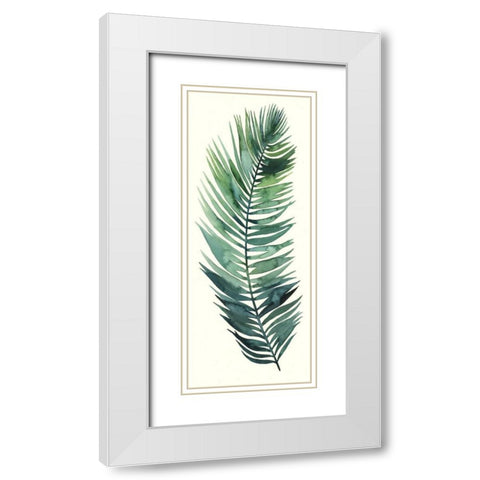 Dancing Palm II White Modern Wood Framed Art Print with Double Matting by Popp, Grace