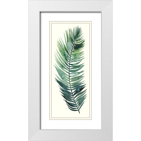 Dancing Palm II White Modern Wood Framed Art Print with Double Matting by Popp, Grace