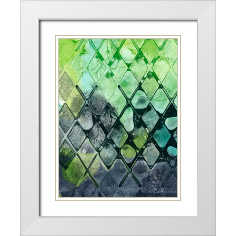 Dynamic Assembly II White Modern Wood Framed Art Print with Double Matting by Chandler, Sharon