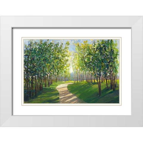 Walking Trail I White Modern Wood Framed Art Print with Double Matting by OToole, Tim