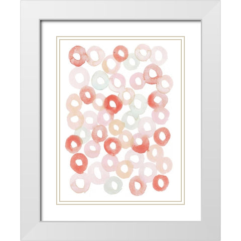 Candy Pattern III White Modern Wood Framed Art Print with Double Matting by Popp, Grace