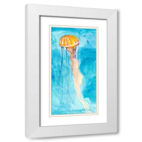 Nettle II White Modern Wood Framed Art Print with Double Matting by Ludwig, Alicia