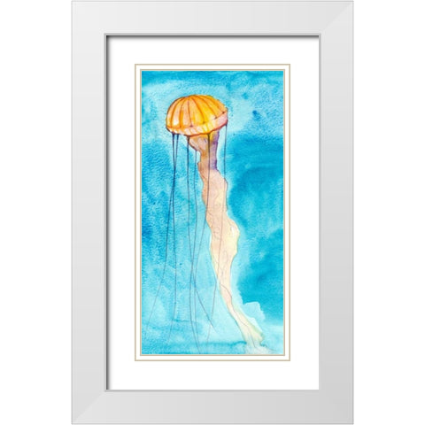 Nettle II White Modern Wood Framed Art Print with Double Matting by Ludwig, Alicia