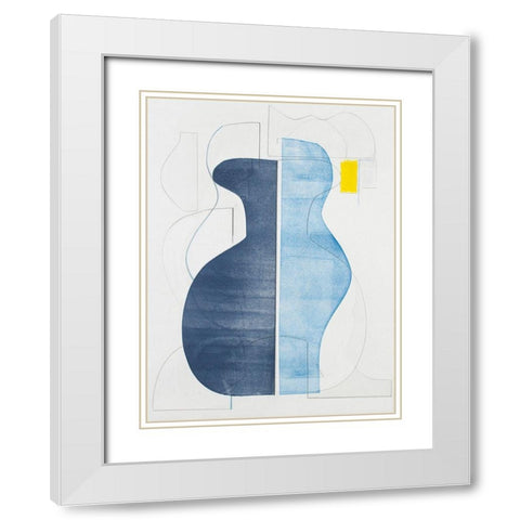 Pottery Forms IV White Modern Wood Framed Art Print with Double Matting by Delamater, Rob