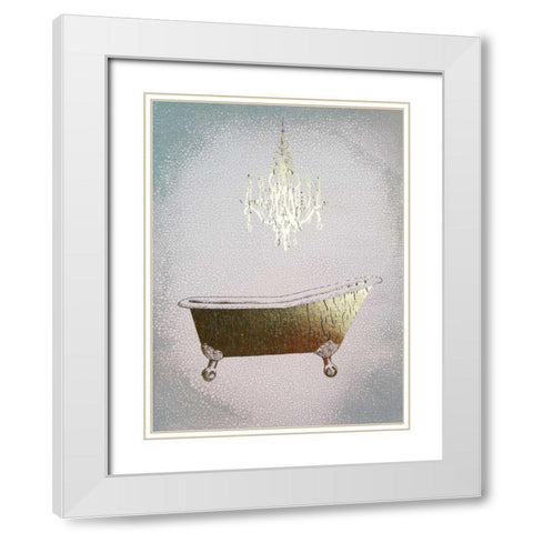 Gilded Bath I White Modern Wood Framed Art Print with Double Matting by Popp, Grace