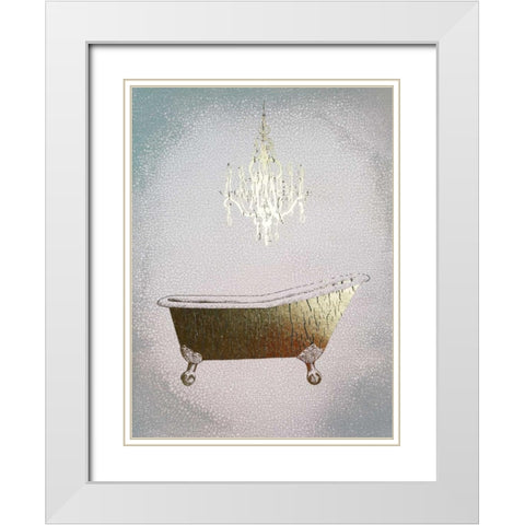Gilded Bath I White Modern Wood Framed Art Print with Double Matting by Popp, Grace