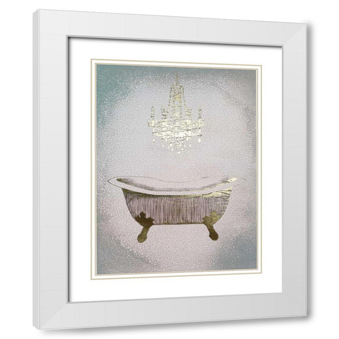 Gilded Bath II White Modern Wood Framed Art Print with Double Matting by Popp, Grace