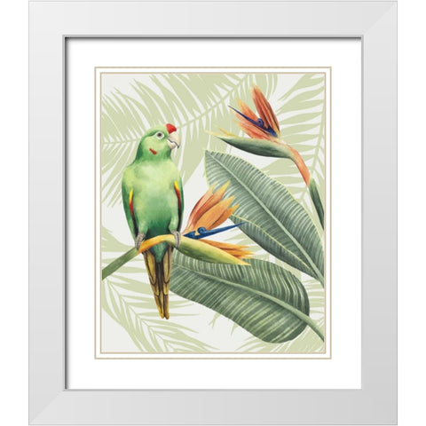 Avian Paradise IV White Modern Wood Framed Art Print with Double Matting by Popp, Grace