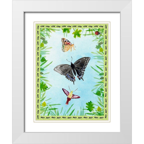 Bug Collector II White Modern Wood Framed Art Print with Double Matting by Ludwig, Alicia