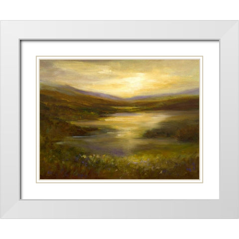 The Glimmer White Modern Wood Framed Art Print with Double Matting by Finch, Sheila