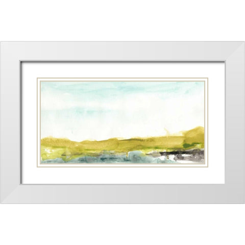 Agate Shore II White Modern Wood Framed Art Print with Double Matting by Vess, June Erica