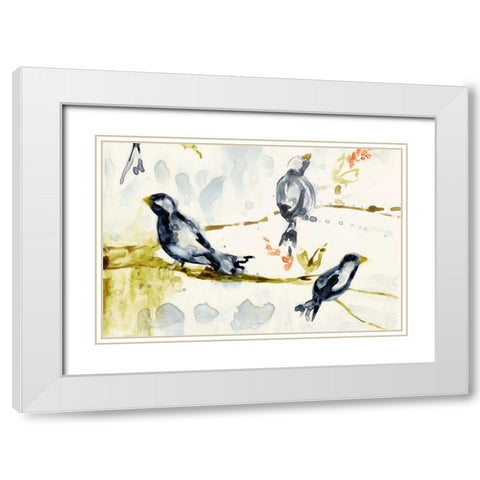 Morning Conversation II White Modern Wood Framed Art Print with Double Matting by Goldberger, Jennifer