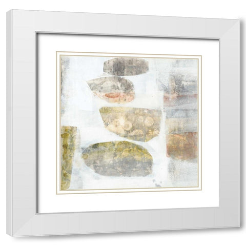 Stacked Vessels II White Modern Wood Framed Art Print with Double Matting by Goldberger, Jennifer