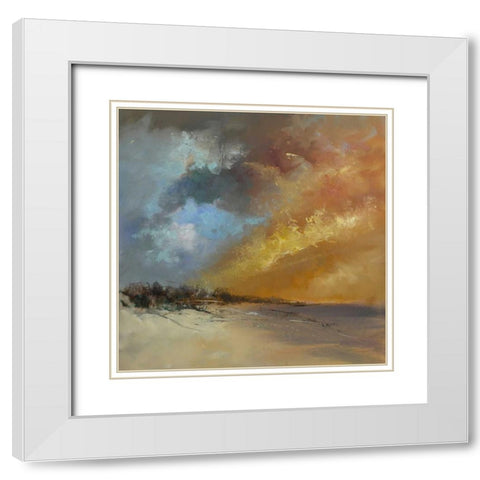 Sun Blaze White Modern Wood Framed Art Print with Double Matting by Doyle, Anne Farrall