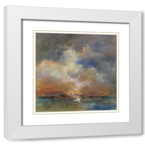 Sylvan Stream White Modern Wood Framed Art Print with Double Matting by Doyle, Anne Farrall