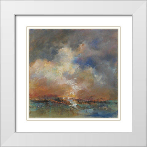 Sylvan Stream White Modern Wood Framed Art Print with Double Matting by Doyle, Anne Farrall
