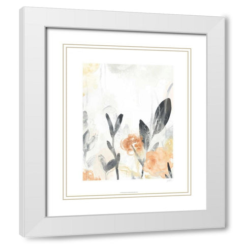 Garden Flow II White Modern Wood Framed Art Print with Double Matting by Vess, June Erica