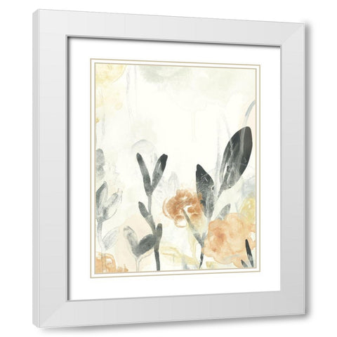 Garden Flow II White Modern Wood Framed Art Print with Double Matting by Vess, June Erica