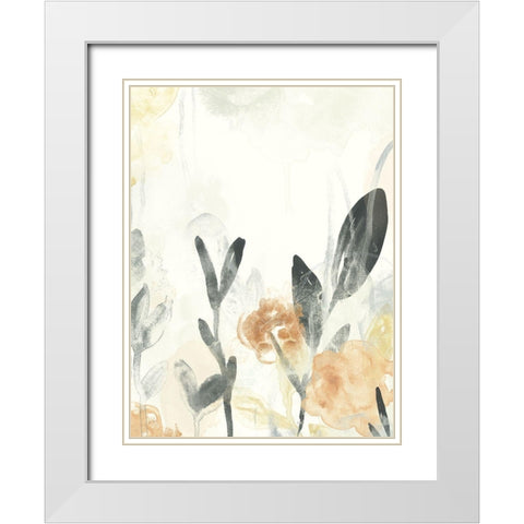 Garden Flow II White Modern Wood Framed Art Print with Double Matting by Vess, June Erica