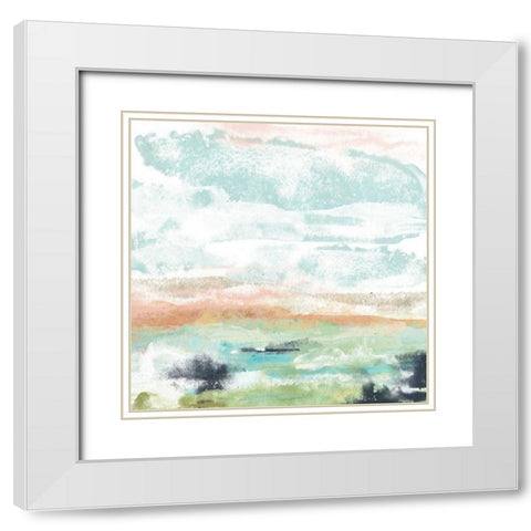 Mesa Vista II White Modern Wood Framed Art Print with Double Matting by Vess, June Erica