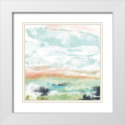 Mesa Vista II White Modern Wood Framed Art Print with Double Matting by Vess, June Erica