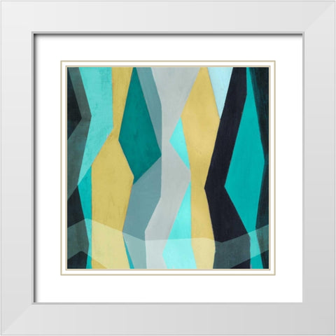 Color Block Pattern I White Modern Wood Framed Art Print with Double Matting by Popp, Grace
