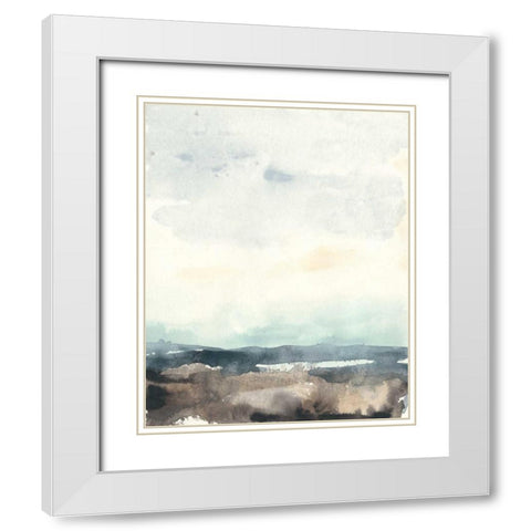 Tidal Horizon I White Modern Wood Framed Art Print with Double Matting by Vess, June Erica