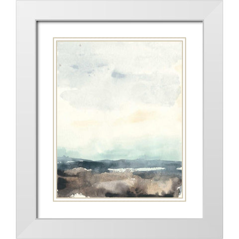 Tidal Horizon I White Modern Wood Framed Art Print with Double Matting by Vess, June Erica