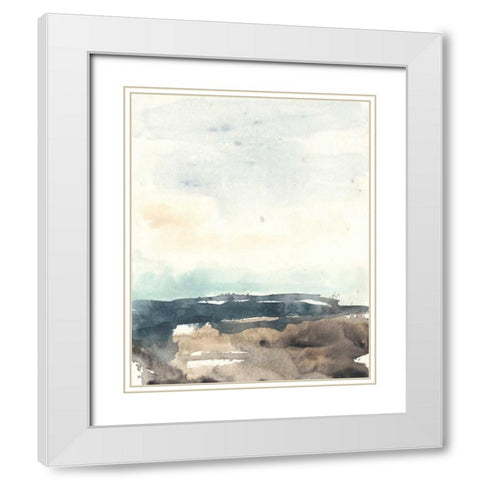 Tidal Horizon II White Modern Wood Framed Art Print with Double Matting by Vess, June Erica