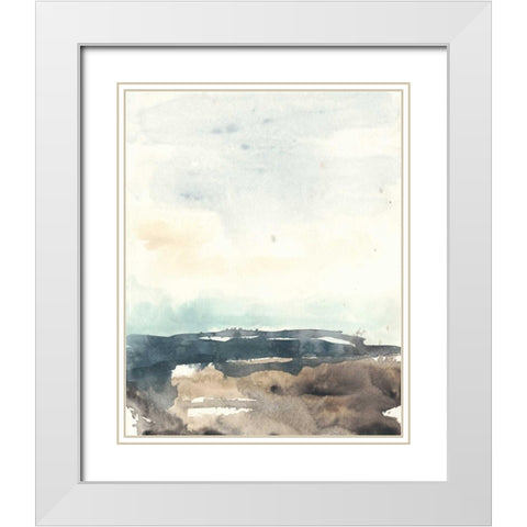 Tidal Horizon II White Modern Wood Framed Art Print with Double Matting by Vess, June Erica