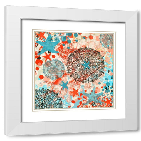 Exotic Sea Life IV White Modern Wood Framed Art Print with Double Matting by Orlov, Irena
