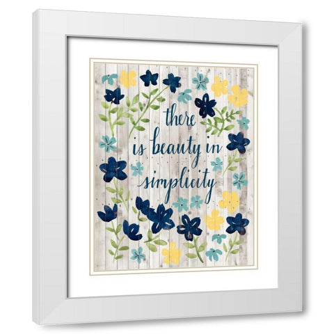 Cottage Inspiration I White Modern Wood Framed Art Print with Double Matting by Popp, Grace