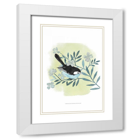 Feathered Friends I White Modern Wood Framed Art Print with Double Matting by Popp, Grace