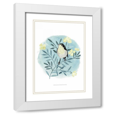 Feathered Friends II White Modern Wood Framed Art Print with Double Matting by Popp, Grace