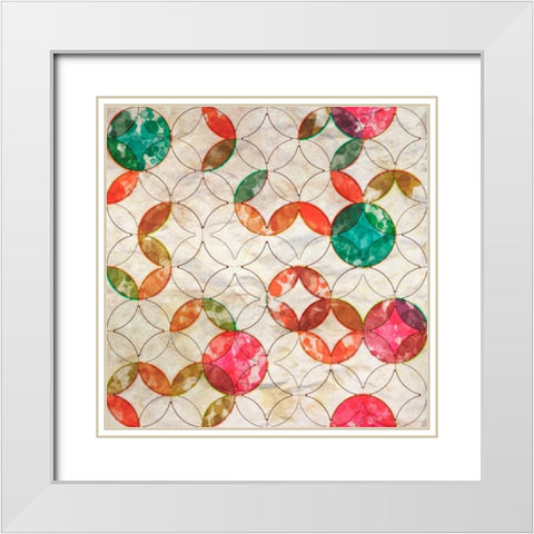 Geometric Color Shape VI White Modern Wood Framed Art Print with Double Matting by Orlov, Irena
