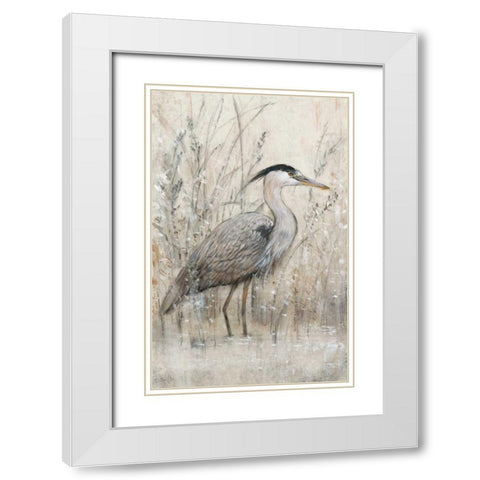 Hunt in Shallow Waters I White Modern Wood Framed Art Print with Double Matting by OToole, Tim