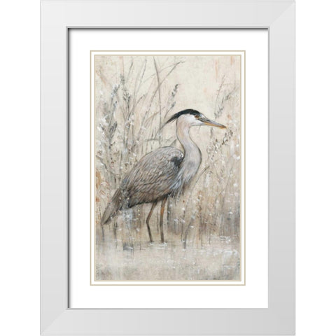 Hunt in Shallow Waters I White Modern Wood Framed Art Print with Double Matting by OToole, Tim