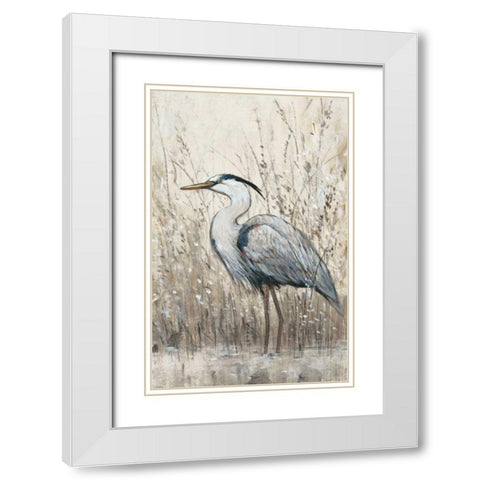Hunt in Shallow Waters II White Modern Wood Framed Art Print with Double Matting by OToole, Tim