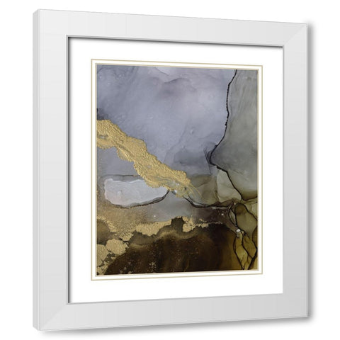 Amethyst and Umber II White Modern Wood Framed Art Print with Double Matting by Borges, Victoria