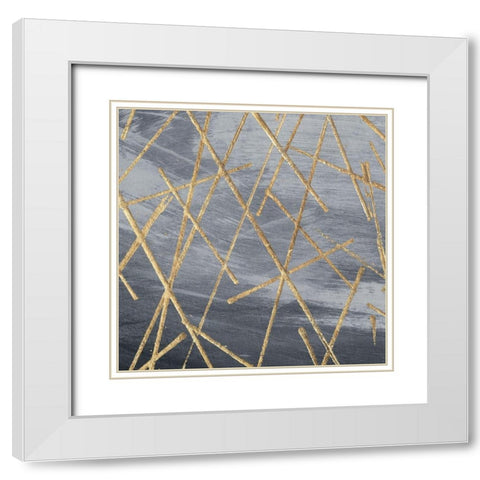 Gold Matrix White Modern Wood Framed Art Print with Double Matting by Stramel, Renee W.