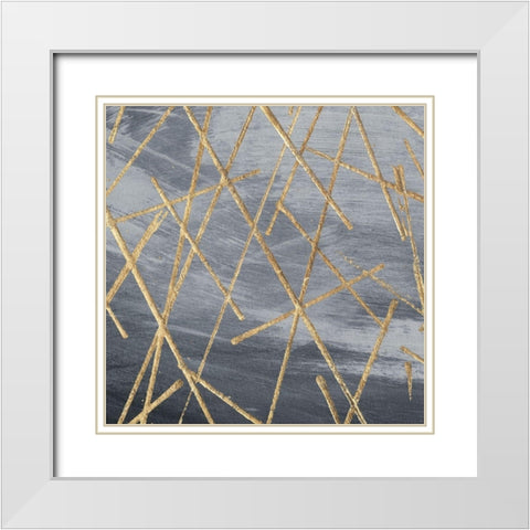 Gold Matrix White Modern Wood Framed Art Print with Double Matting by Stramel, Renee W.