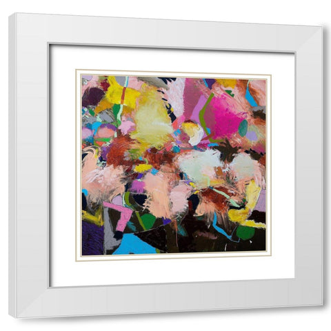 The Can Can White Modern Wood Framed Art Print with Double Matting by Friedlander, Allan