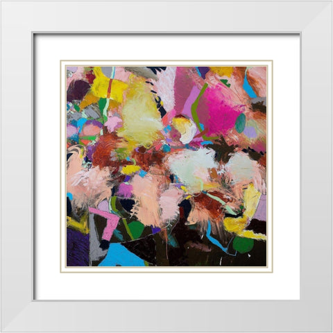The Can Can White Modern Wood Framed Art Print with Double Matting by Friedlander, Allan