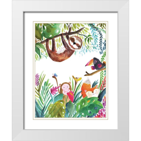 Hangin Around I White Modern Wood Framed Art Print with Double Matting by Hernandez, Larisa