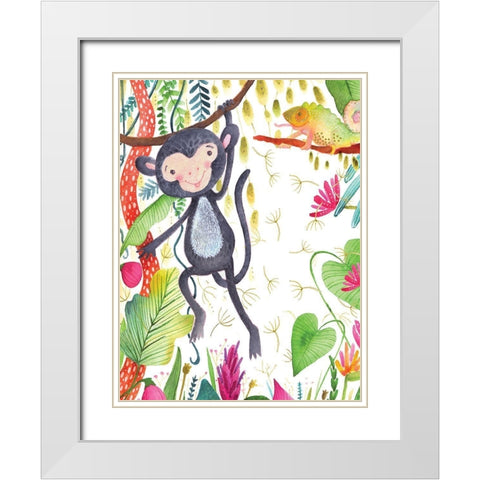 Hangin Around II White Modern Wood Framed Art Print with Double Matting by Hernandez, Larisa