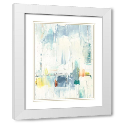 Rainy City II White Modern Wood Framed Art Print with Double Matting by Harper, Ethan