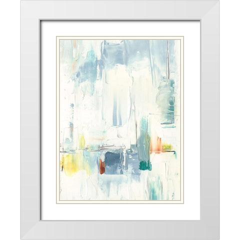 Rainy City II White Modern Wood Framed Art Print with Double Matting by Harper, Ethan