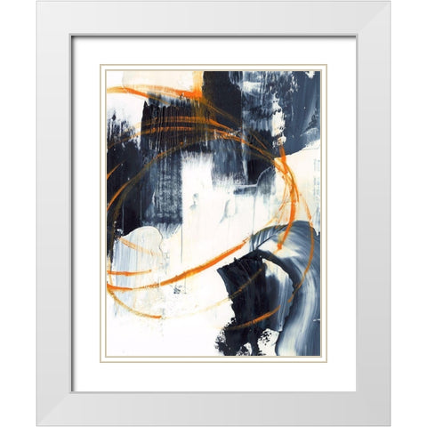 Orange Rind II White Modern Wood Framed Art Print with Double Matting by Harper, Ethan