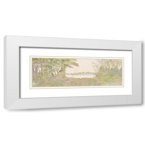 Impressions of Yesterday II White Modern Wood Framed Art Print with Double Matting by Stellar Design Studio