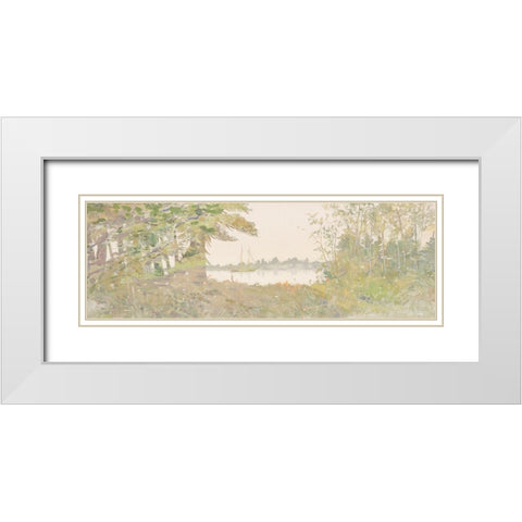 Impressions of Yesterday II White Modern Wood Framed Art Print with Double Matting by Stellar Design Studio